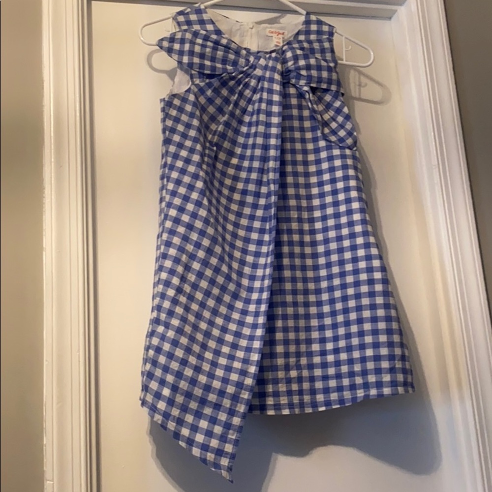 Cat & Jack blue and white plaid dress size 7/8G